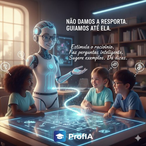 Professor guiando aluno a pensar